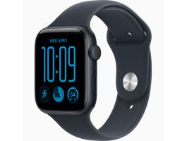 Apple Watch SE 3 GPS 44mm Midnight Aluminium Case with Navy Blue Sport Band - M/L (MJL94MP/A)